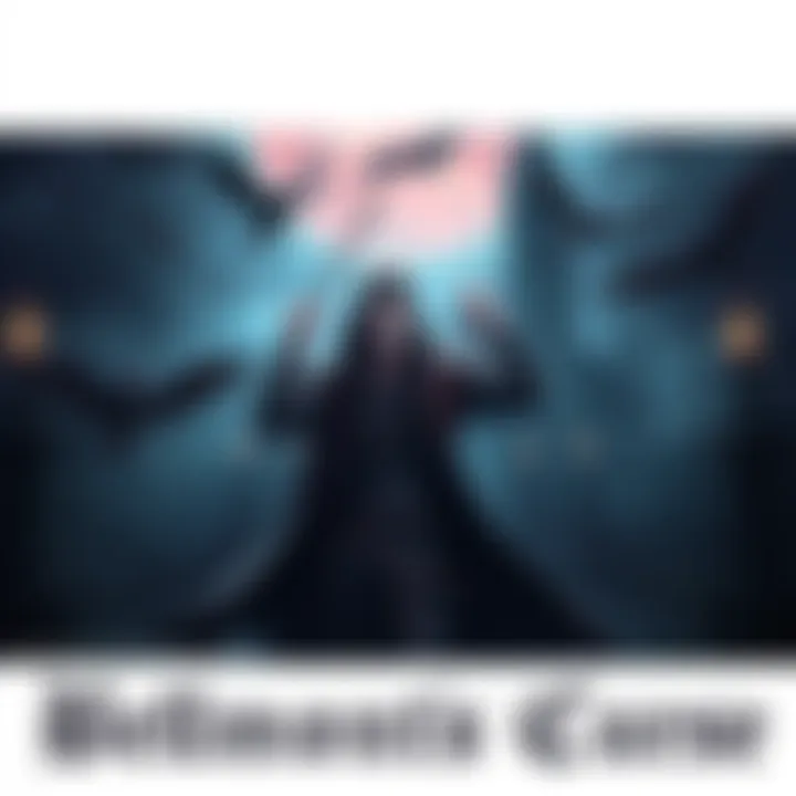 Belmont's Curse Cover Art Art showing a vampire hunter with a whip in a dark, gothic setting, surrounded by bats and a castle in the background.