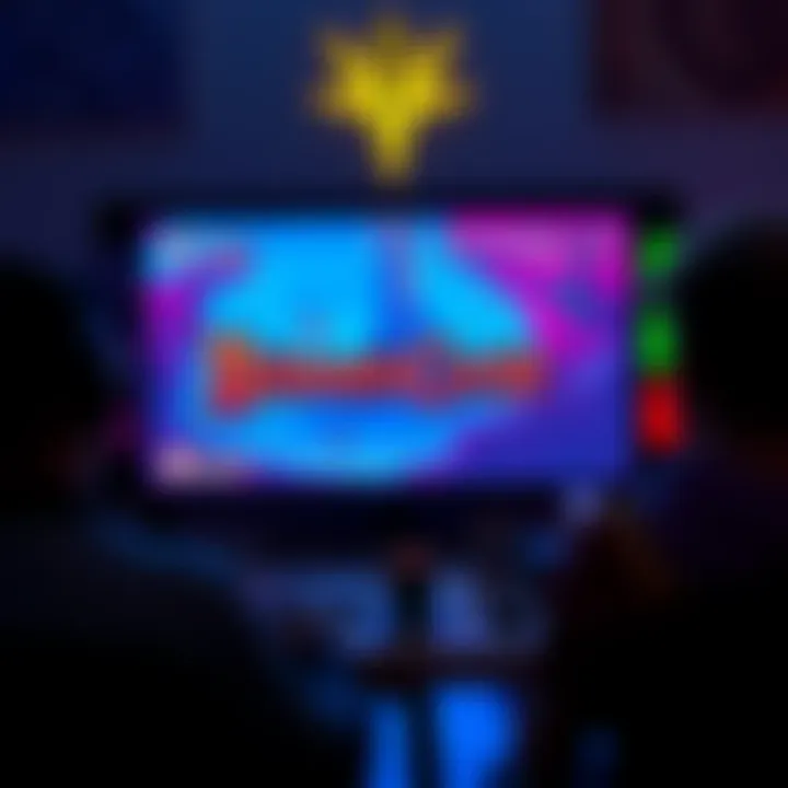 A player enjoying the Belmont's Curse game on a Saturday, with vibrant graphics on screen