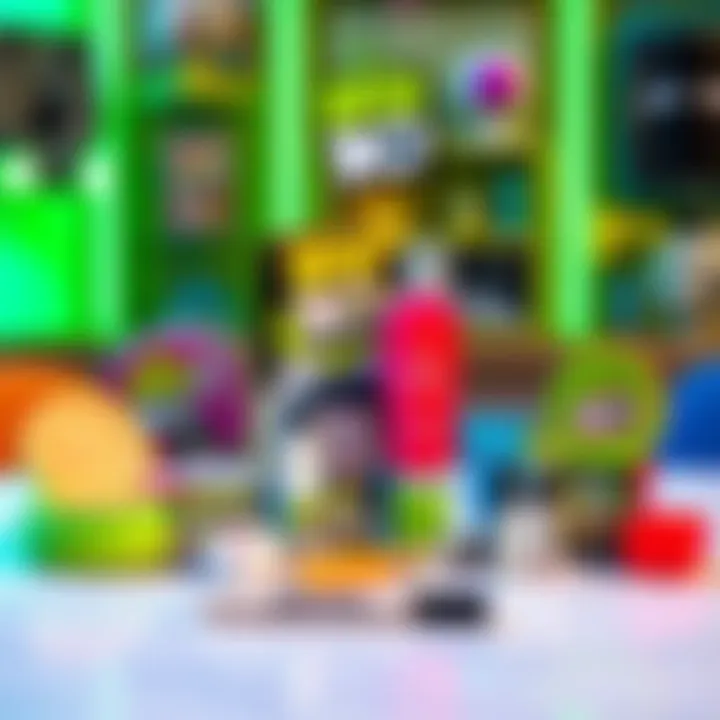 Brightly colored cosmetics from the Ben 10 collection with fun packaging displayed on a table