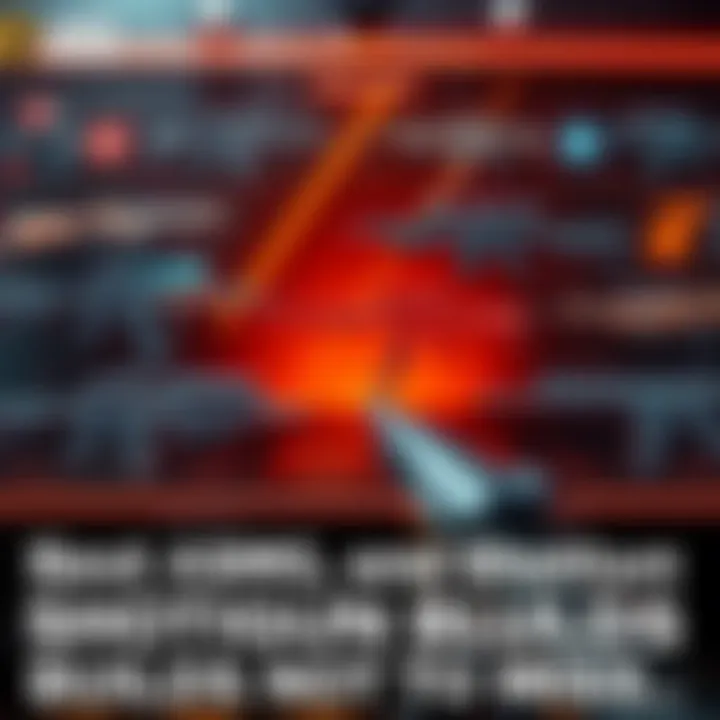 Best AR, SMG, and Shotgun Builds Various AR, SMG, and shotgun builds displayed on a gaming screen with weapon stats and graphics