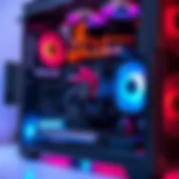 A high-performance CPU cooler installed on an AMD 9800x3d processor in a sleek gaming PC setup