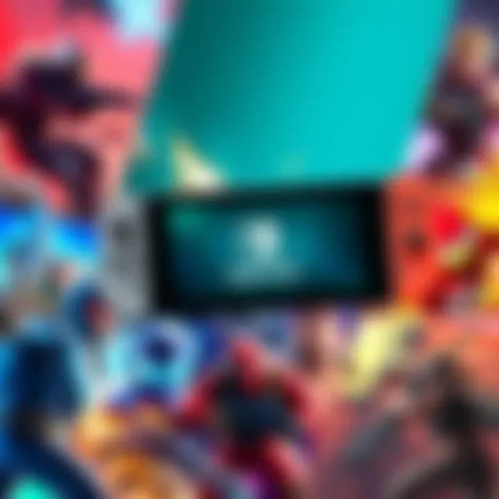 Best FPS Games on Nintendo Switch A collage of popular first-person shooter games on Nintendo Switch, featuring vibrant artwork from various titles, showcasing characters and action scenes.