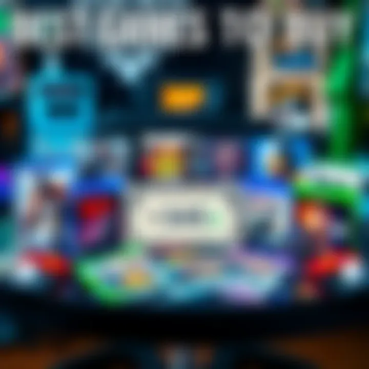 A selection of popular video game covers arranged on a table with a $40 bill in the center