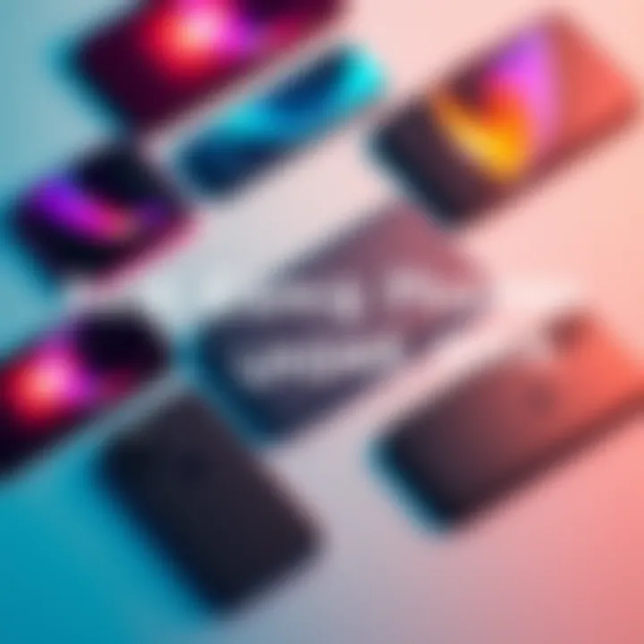 Best Gaming Phones Under 20K A flat lay of popular gaming smartphones priced under 20,000, showcasing their sleek designs and gaming features.