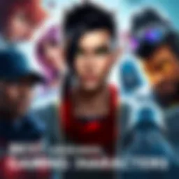 A collage of various attractive gaming characters from different games, showcasing their unique styles and features.
