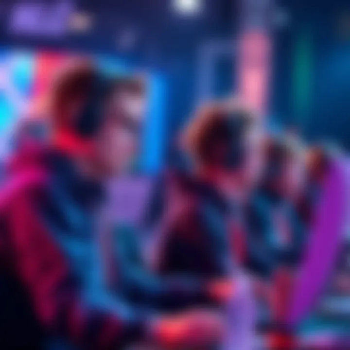 A moderator engaging with participants during the NLC tournament, showcasing their skills and passion for competitive gaming