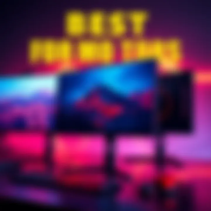 A selection of monitors suitable for gaming on the Steam Deck and productivity tasks, featuring models from AOC, Dell, LG, and Samsung