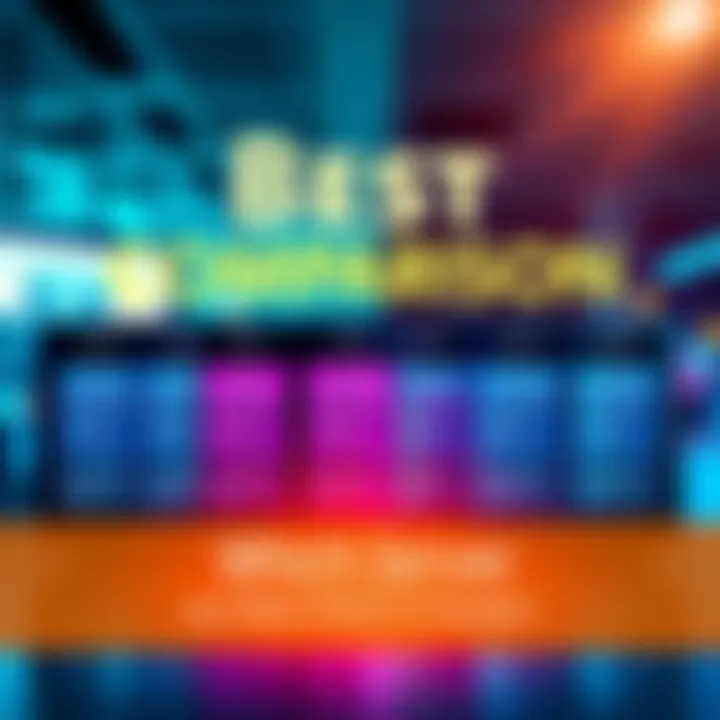 A colorful graphic showing various server options with highlights on key features and benefits