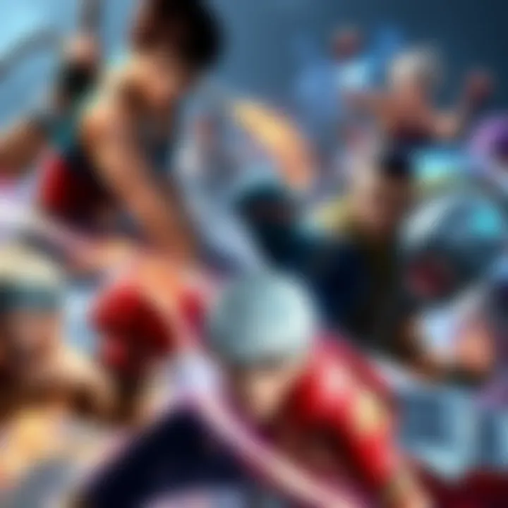 Collage of characters from popular single player fighting games, showcasing intense action scenes and compelling story elements