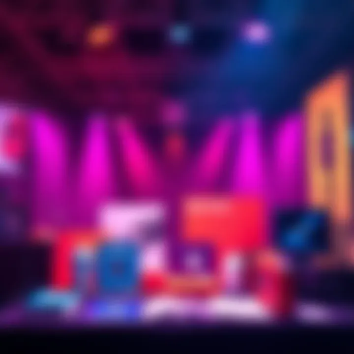 A vibrant display of the top features of a sponsor kit, showcasing event materials and branding elements.