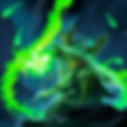 Bestial Vitality Spell Illustration A magical scene showing a character casting Bestial Vitality, with green energy surrounding them, highlighting exploration benefits in gaming.