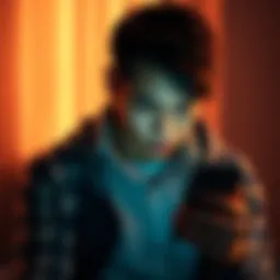 Betrayal A person looks distressed while reading a message on their phone, symbolizing deception and trust issues.