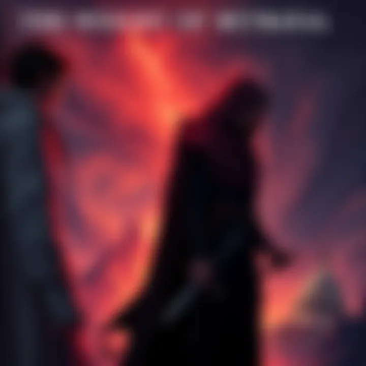 A dramatic illustration of two figures, one holding a dagger, symbolizing betrayal and trust, set against a backdrop of a crumbling political landscape.