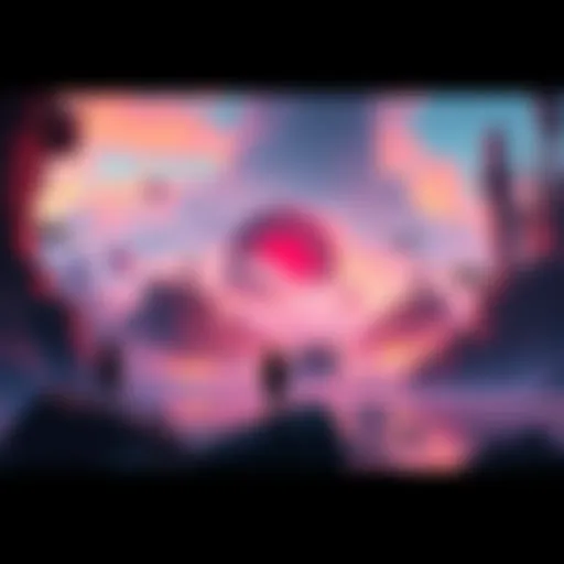 A digital art depiction of an expansive sci-fi world showcasing characters and landscapes from Beyond Good & Evil 2