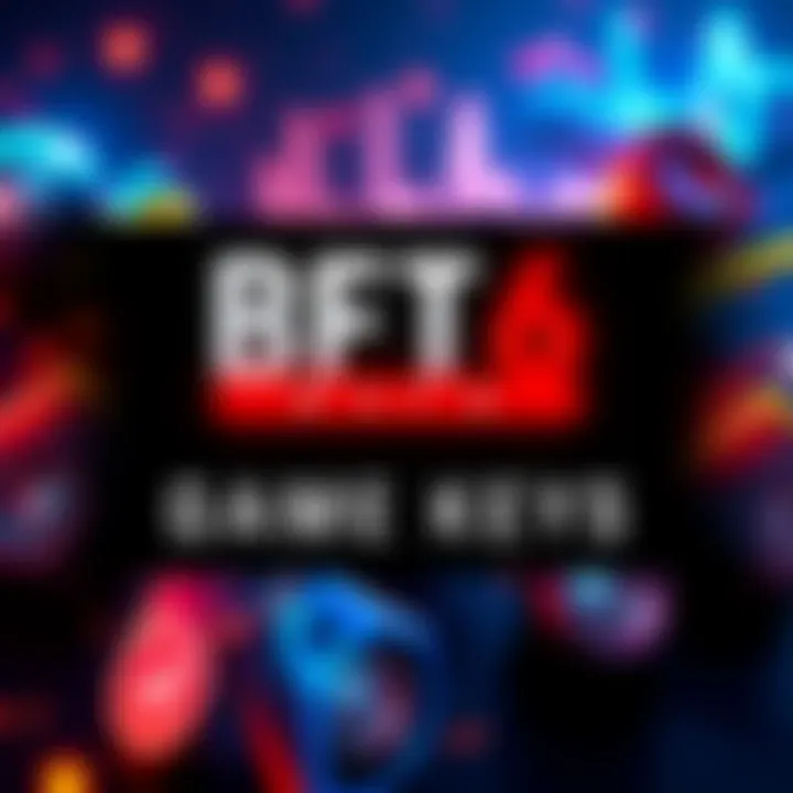 A vibrant graphic featuring the BF6 Beta logo with game keys and gaming elements