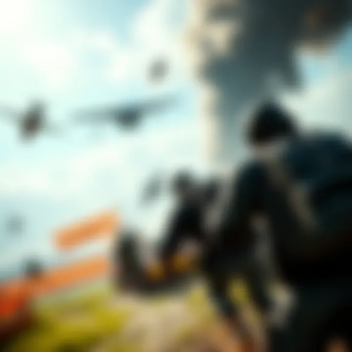 A vibrant in-game scene from BF6 showing players engaged in action with dynamic graphics and environments.