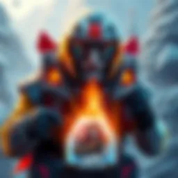 A gamer showcasing a BGMI account featuring Glacier Level 4 with impressive stats and character visuals