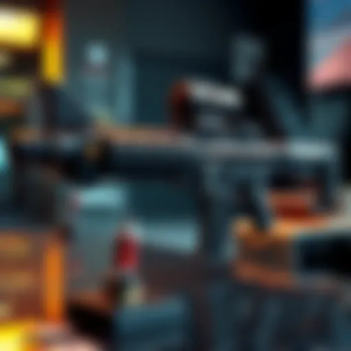 A detailed view of a customized Big Alejandro LMG with attachments, showcasing its powerful build and features.