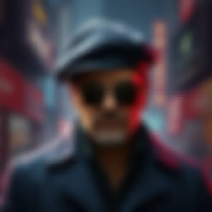 Big Boss wearing a stylish beret instead of a trench coat, showcasing a fashionable look.