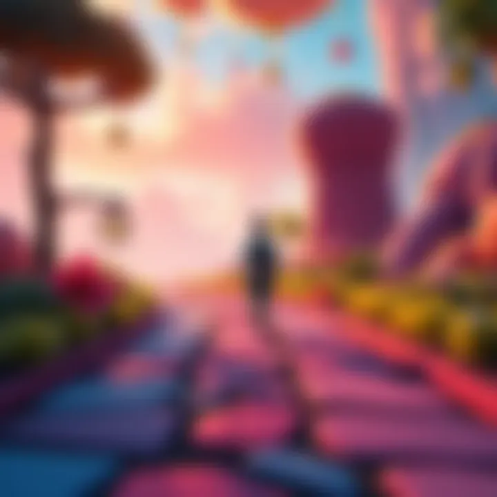 Big Walk Game Cover Cover art for Big Walk featuring a character walking on a vibrant, stylized pathway with engaging scenery.