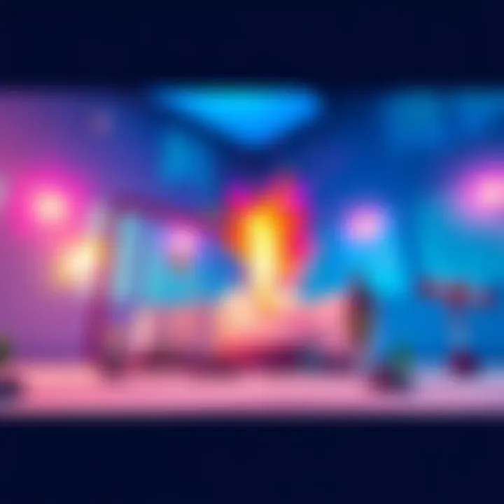 A vibrant scene featuring a Goal Explosion themed around Bikini Bottom with colorful explosions and ocean elements