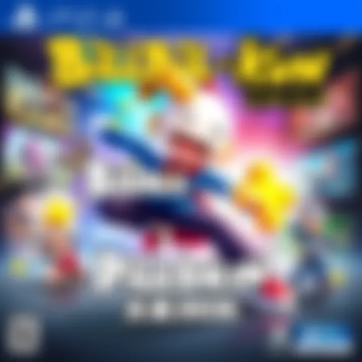 Billbil-Kun character in an action pose, surrounded by colorful graphics representing gameplay features, with a PlayStation Plus logo in the corner