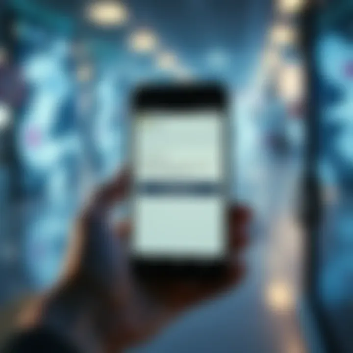 A smartphone displaying the Bing app with a notification about check-in errors