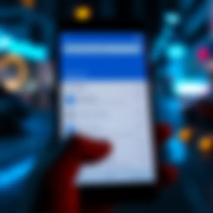 Screenshot of Bing app showing missing daily check-in and search options