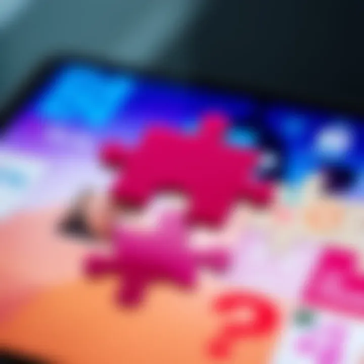 A screenshot showing missing puzzle pieces and features in the Bing app, highlighting user confusion