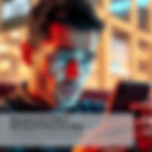 A person looking frustrated at their phone while browsing the Bing app, showing a news article without points awarded