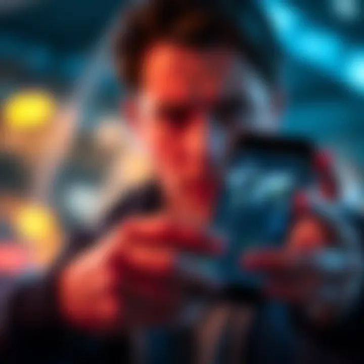 A person looks frustrated while using the Bing mobile app, showing a screen with no updated points after searching.