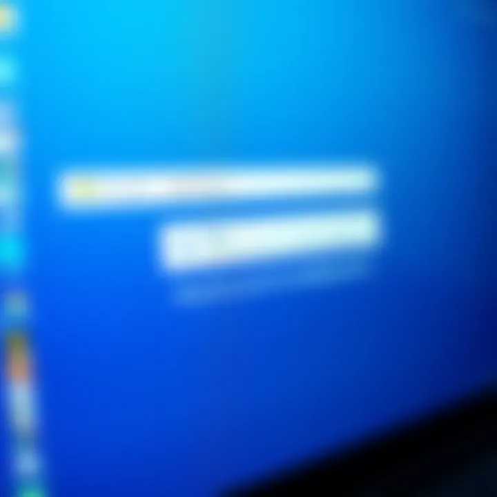 A close-up view of a computer screen showing the Bing search page with a warning message regarding searches