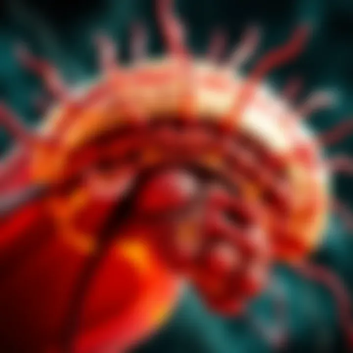 Biological Design Illustration A close-up illustration showing the layers of human anatomy, highlighting biological structures and complexity.