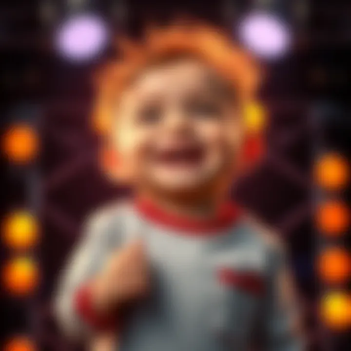 A happy BIOM5 BABY celebrating success against odds with a bright smile and energetic pose.