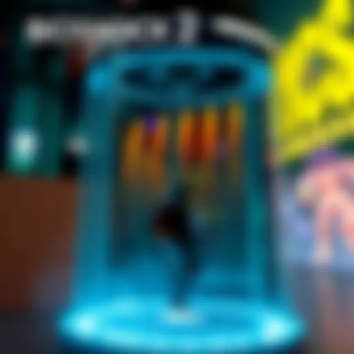 Player character using the teleport feature in Bioshock 2, surrounded by the game's colorful environment.