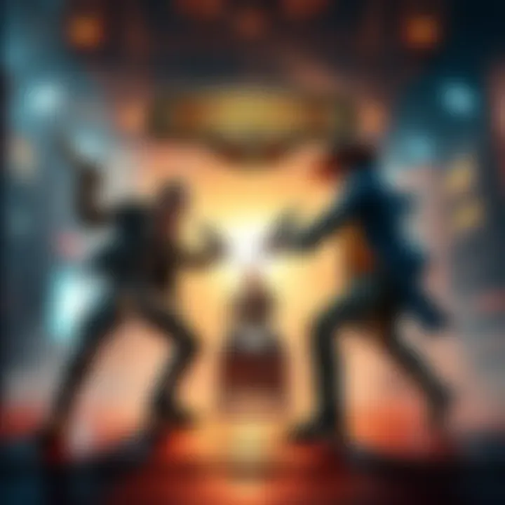 Bioshock Characters Battle Three Bioshock protagonists, Jack, Delta, and Booker, face off in a showdown in Fontaineโs Toystore, showcasing their unique abilities and battle stances.