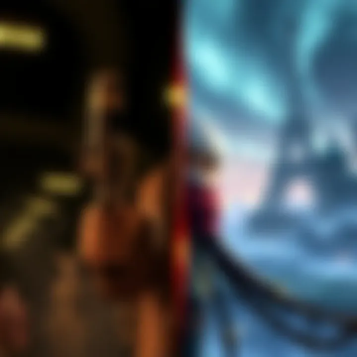 Characters from Bioshock 2 and Infinite in a split image showcasing their unique styles and settings