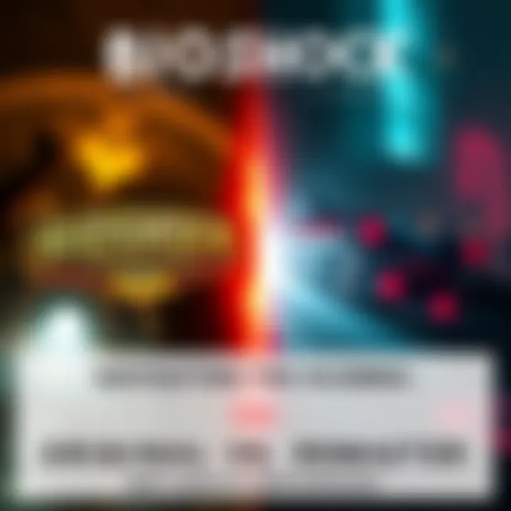 Side-by-side view of the original and remastered versions of Bioshock gameplay