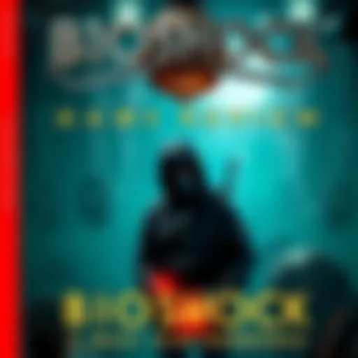 A captivating scene from the Bioshock game featuring a character in a mysterious underwater world