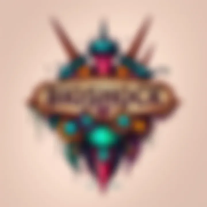 A colorful tattoo design inspired by the Bioshock video game series, showcasing iconic elements from the game.