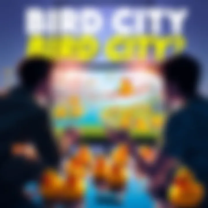 Players discussing the new Bird City game mode with rubber ducks visible on the screen