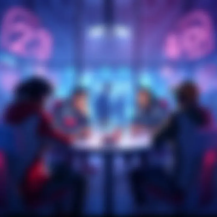 A competitive gameplay scene showing players strategizing during a birthday scrimmage