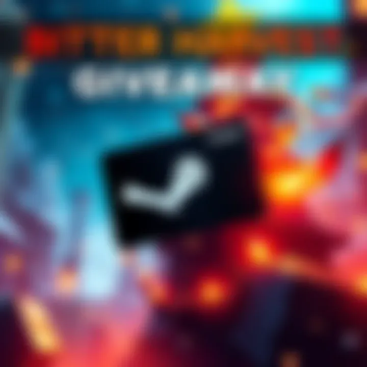 A promotional graphic celebrating the giveaway of a $25 Steam gift card for the demo launch of Bitter Harvest, featuring gaming elements and a festive design