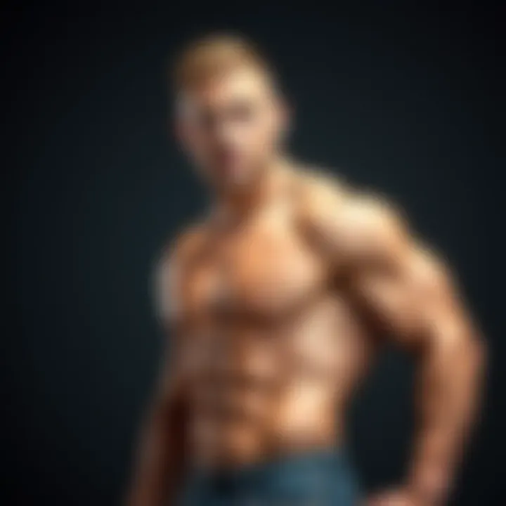 A fit man posing confidently, displaying well-defined muscles and a strong physique, questioning natural fitness versus steroids.