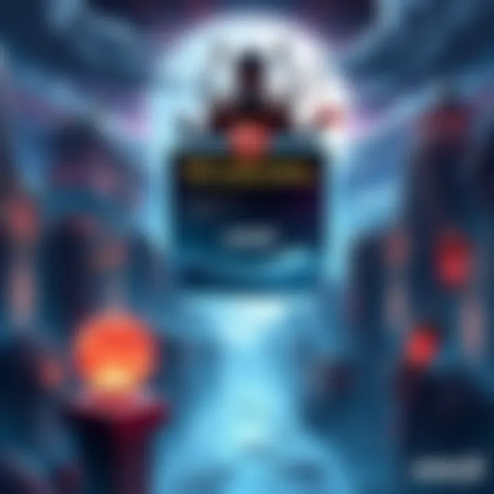 Illustration of a digital landscape featuring elements from Black Myth: Wukong, showcasing the hypervisor interface and symbols related to gaming on AMD systems.