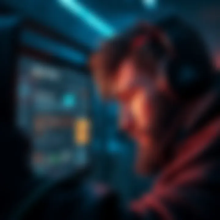 A gamer looking at a screen showing Black Flag progression details with a worried expression