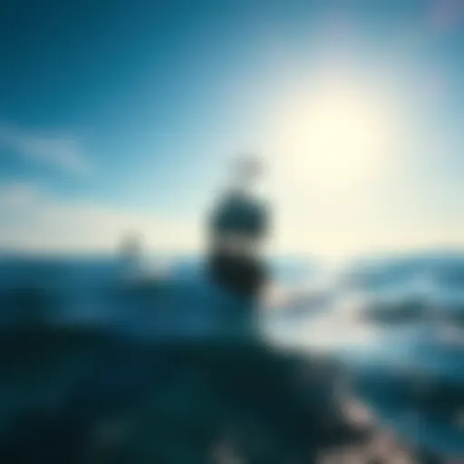 A gaming character's ship falling through the ocean in a humorous glitch from Black Flag