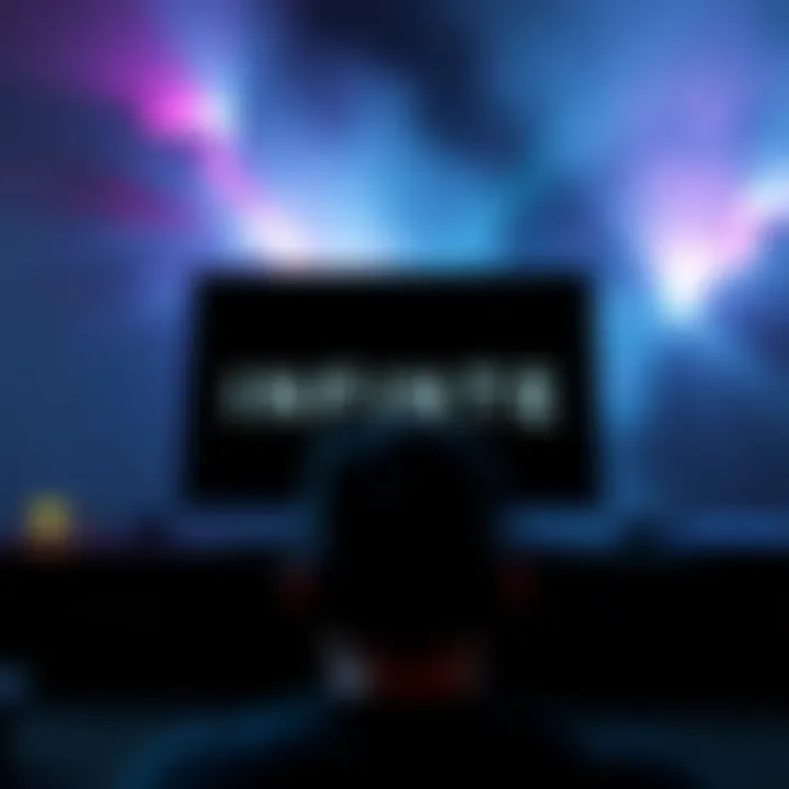 A player staring at a black screen on the title screen of the Infinite game on PC, showing frustration while trying to log in.