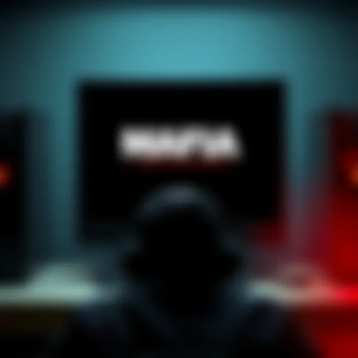 A player staring at a black screen while trying to load Mafia Definitive Edition on their computer.