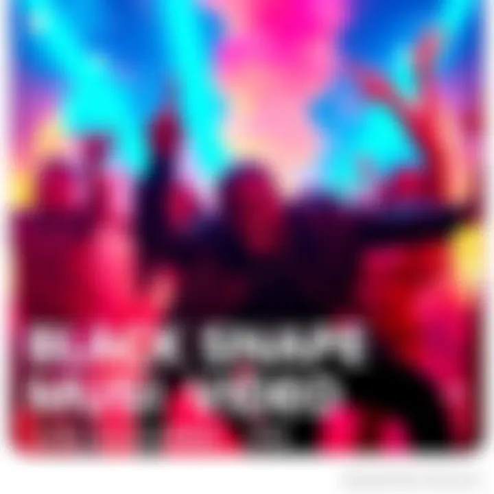 A vibrant scene from the Black Snape music video featuring dynamic performers and bold visuals that capture the song's intensity.